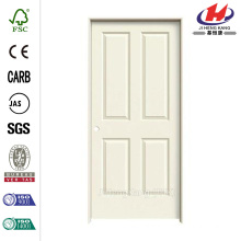 28 in. x 80 in. Smooth 4-Panel Painted Molded Single Prehung Interior Door